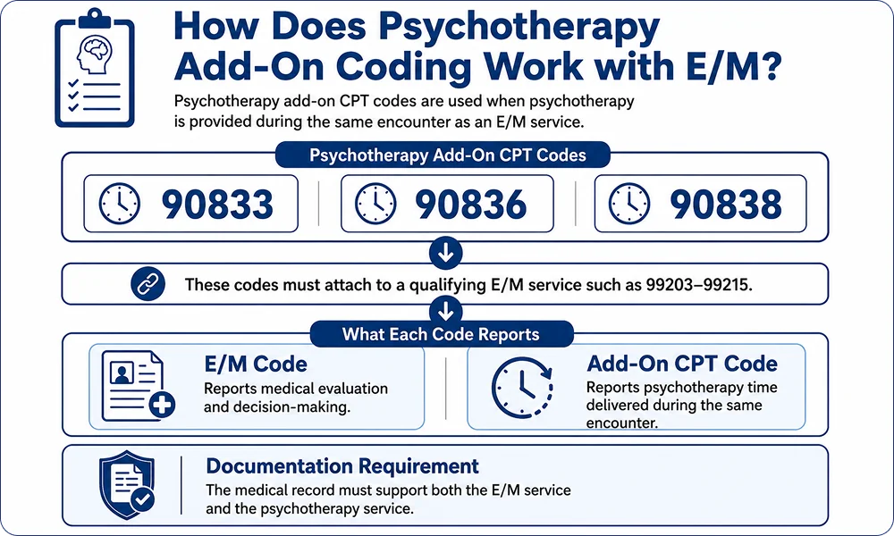 How Does Psychotherapy Add-On Coding Work with EM